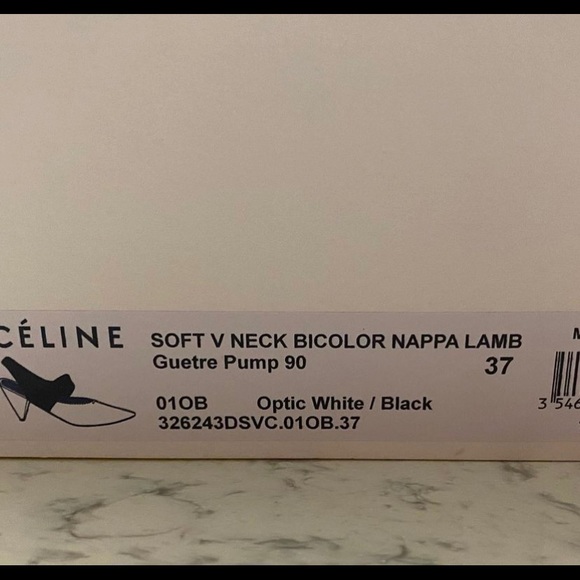 Celine Soft V Neck Bicolor Nappa Lamb 37 - Picture 8 of 9